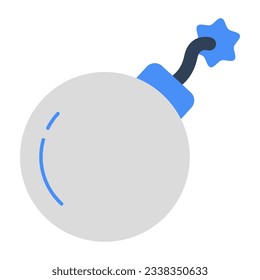 Ein flaches Design, eine Bombensymbol