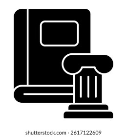 A flat design icon of book