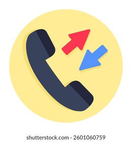 A flat design icon of call Diversion