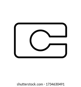 Flat design icon camera C type media technology