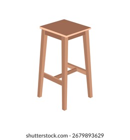 Flache Design-Ikone eines Stuhls, in einem minimalistischen und modernen Vektorstil erstellt. Diese einfache Illustration stellt Möbel, Sitzmöbel und Innenausstattung auf eine saubere und funktionale Weise dar.