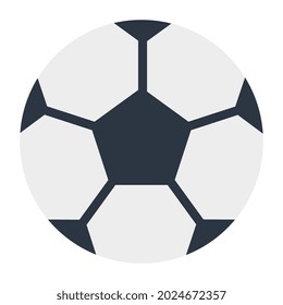 Icono de diseño plano de la pelota de cuadros, fútbol