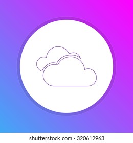 Flat Design Icon - Cloudy