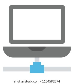 
Flat design icon of computing server 
