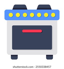 Um ícone de design plano da gama Cooking