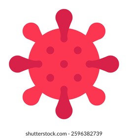 Flat design icon of COVID-19
