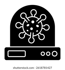 Flat design icon of COVID-19