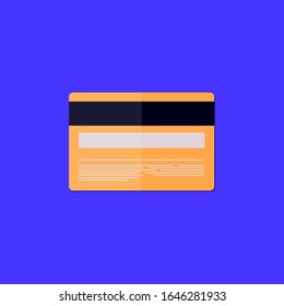 Flat design icon of credit card 