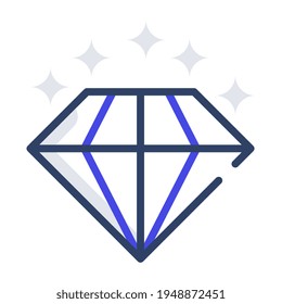 Ein flaches Design, eine Ikone des Diamanten