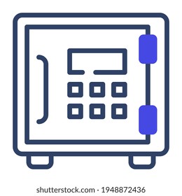 Ein flaches Design, eine Ikone des digitalen Schließfächers