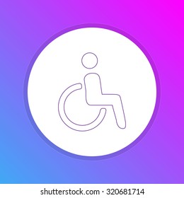 Flat Design Icon - Disabled Sign