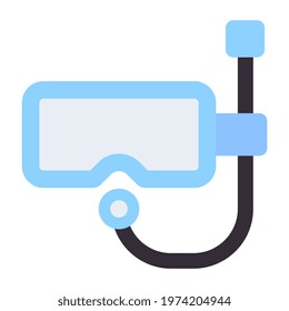 A flat design, icon of diving mask
