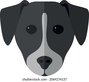 Flaches Design Symbol Hund. Illustration. Vektorgrafik