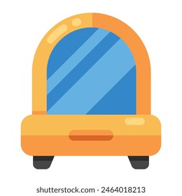 An flat design icon of dresser mirror