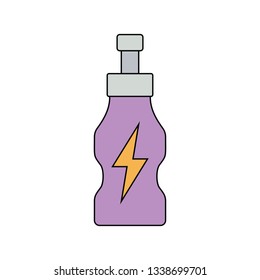 Flat design icon of Energy drinks bottle in ui colors. Vector illustration.