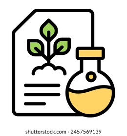 A flat design icon of experiment

