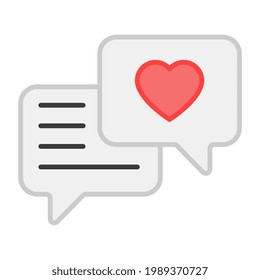 Un diseño plano, icono del chat favorito