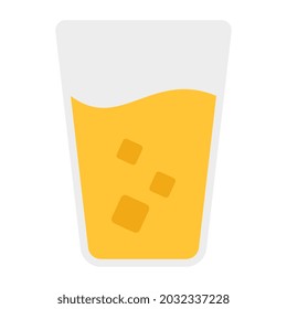 A flat design icon of fizzy drink