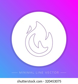 Flat Design Icon - Flame
