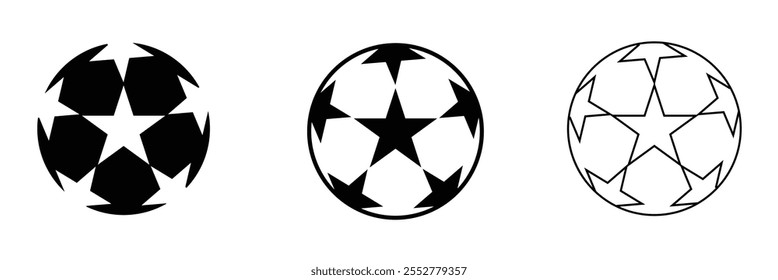 Flat design icon of football ball .Vector Illustration.