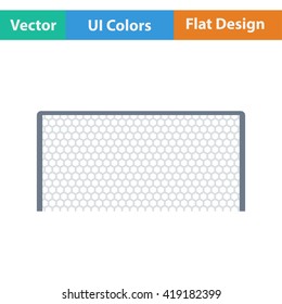 Flat design icon of football gate in ui colors. Vector illustration.