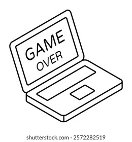 A flat design, icon of game over