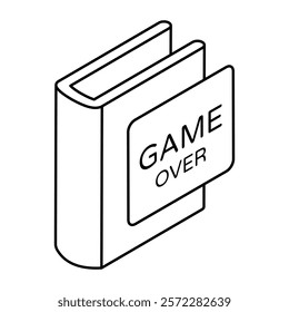 A flat design, icon of game over