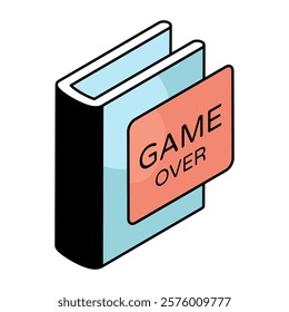 A flat design, icon of game over