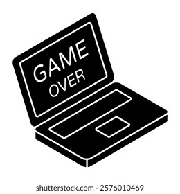 A flat design, icon of game over