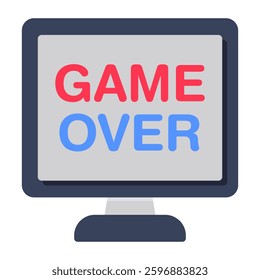 A flat design, icon of game over