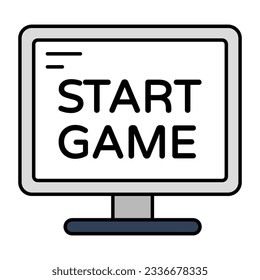 A flat design, icon of game start