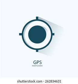 flat design icon gps internet of things vector