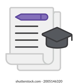 A flat design, icon of graduation