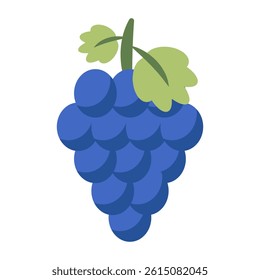 A flat design icon of grapes