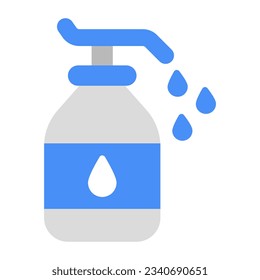 A flat design icon of hand sanitizer
