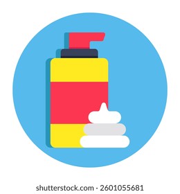 A flat design icon of hand sanitizer