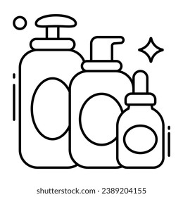 Icono de diseño plano con lavado de manos y crema, productos de aseo 