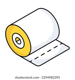 A flat design icon of hay bale 