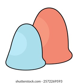 A flat design icon of haystack