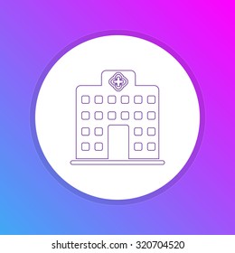 Flat Design Icon - Hospital
