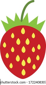 Icono de diseño plano ilustración de frutas,vector de icono
