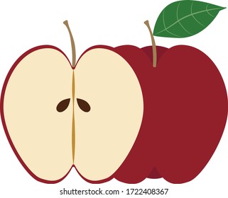 flache Design-Symbol-Illustration von Obst, Symbol, Vektorgrafik