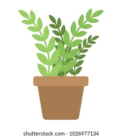 
A flat design icon of an indoor plant
