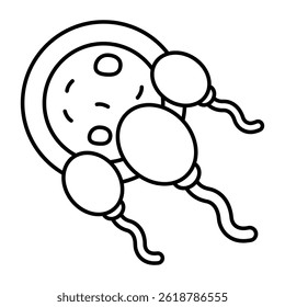 Flat design icon of insemination