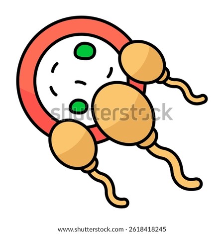 Flat design icon of insemination
