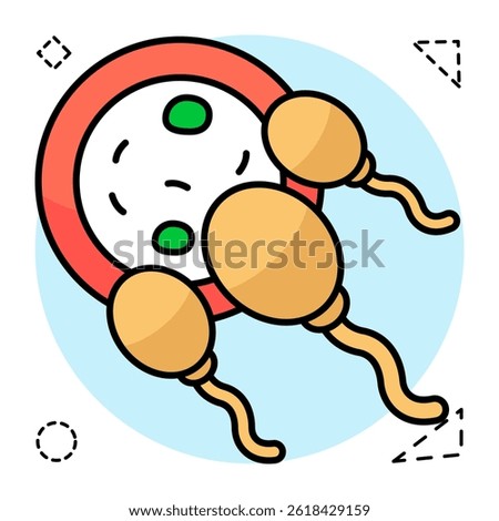 Flat design icon of insemination