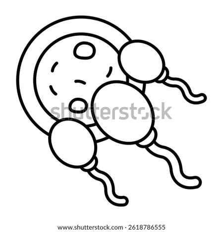 Flat design icon of insemination