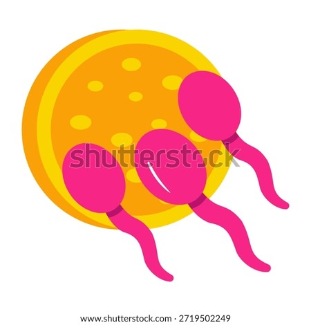 flat design icon of insemination 