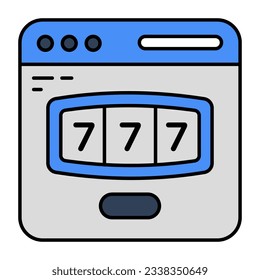 Un diseño plano, icono del juego jackpot