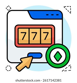 A flat design, icon of jackpot game
